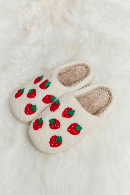 MELODY PLUSH SLIDE SLIPPERS - Strawberries, Hearts, Sleepytime, Peace, &Cowgirl Designs